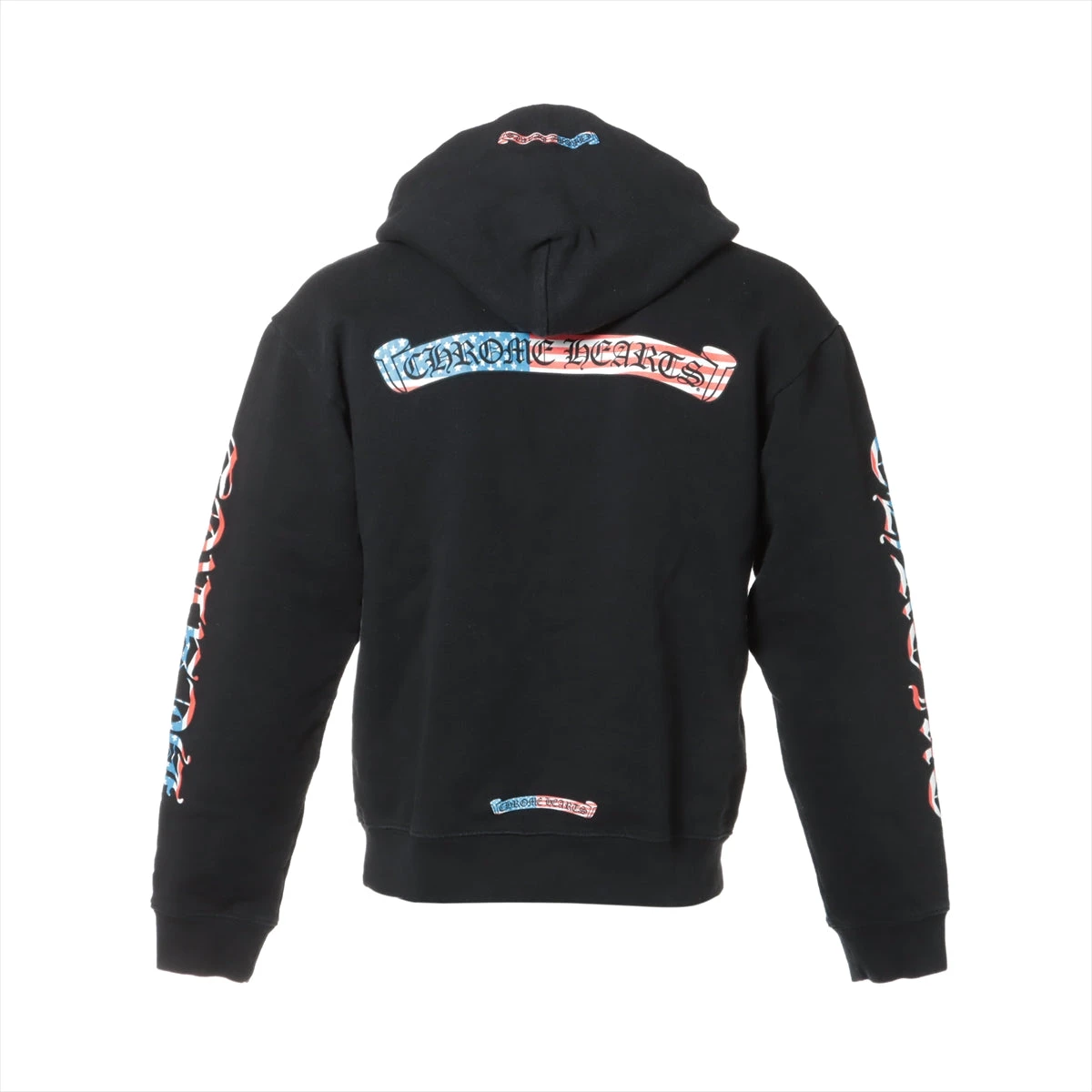 クロムハーツ マッティボーイ パーカー コットン ブラック 星条旗プリント