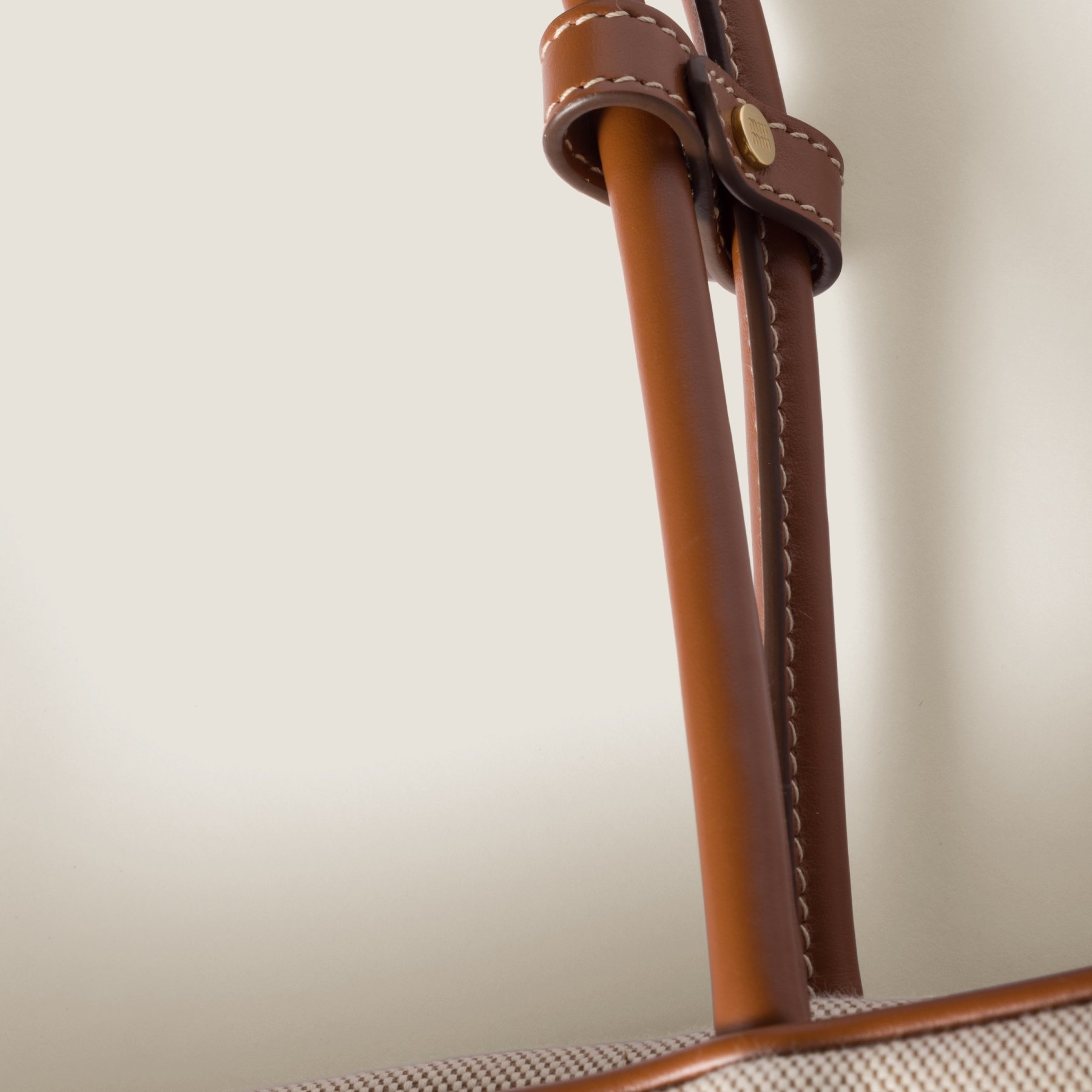 ボー キャンバスxレザー バッグ（ラージ）