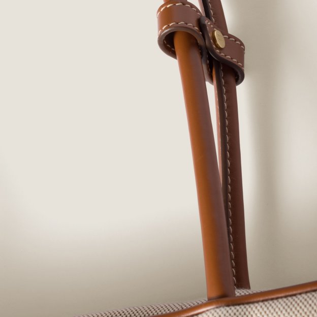 ボー キャンバスxレザー バッグ（ラージ）