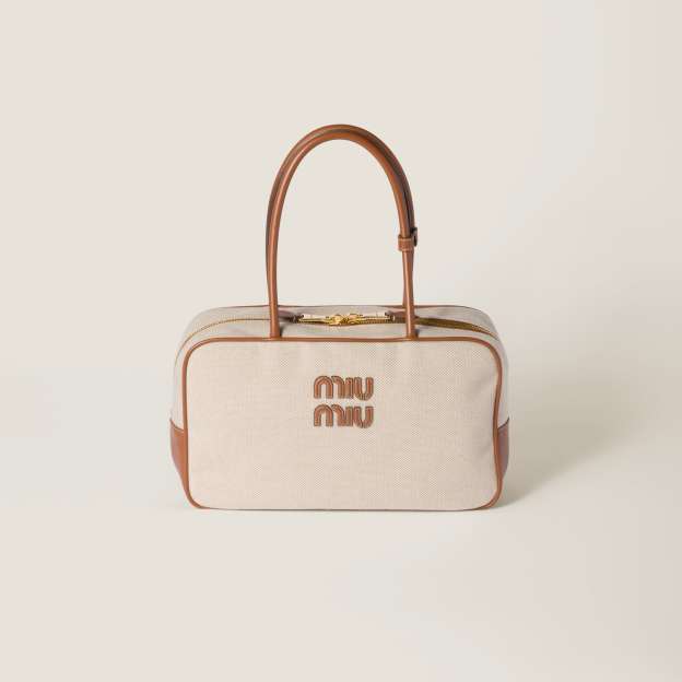 ボー キャンバスxレザー バッグ（ラージ）