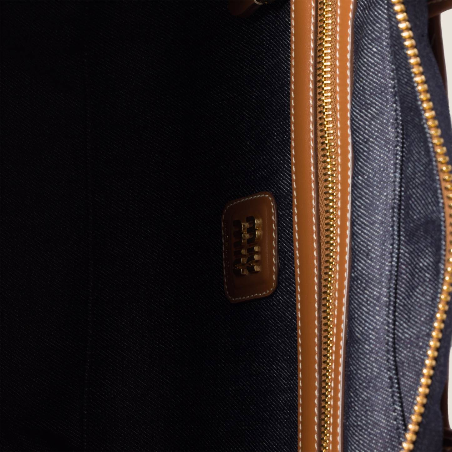 ボー デニム バッグ（ラージ）