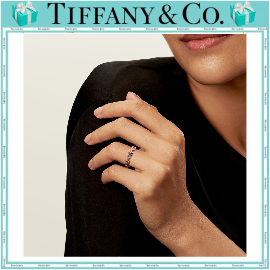 ティファニー ハードウェア  マイクロ リンク リング ローズゴールド