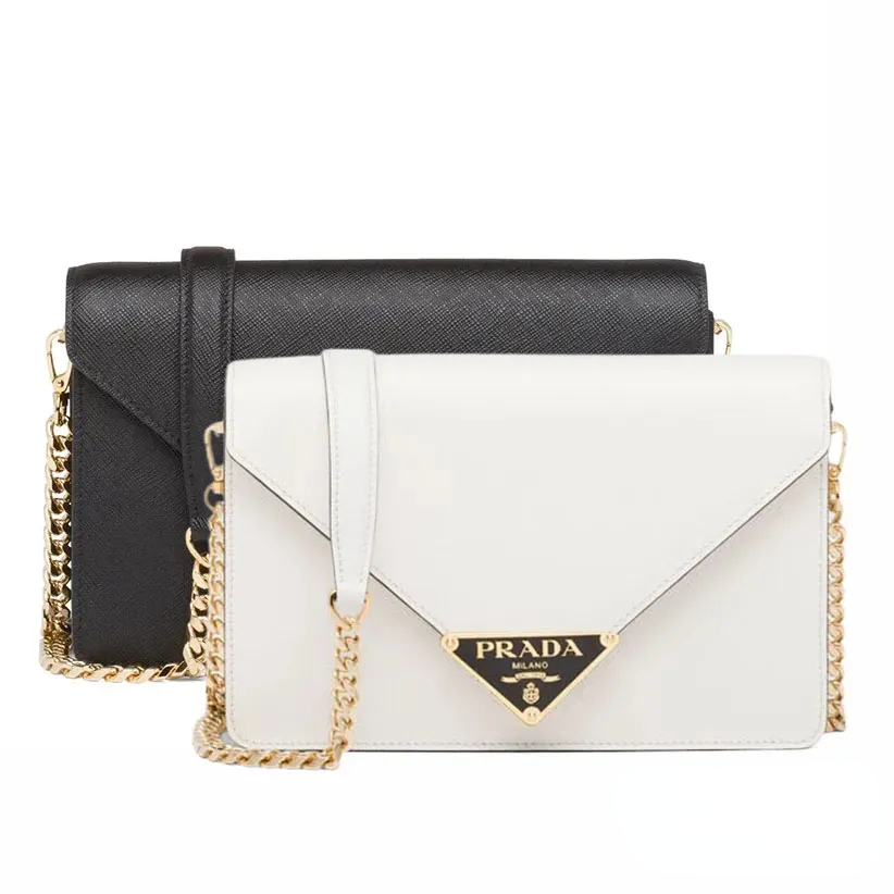 【PRADA】☆人気☆ レディース ブラック エンベロープ ショルダー バッグ