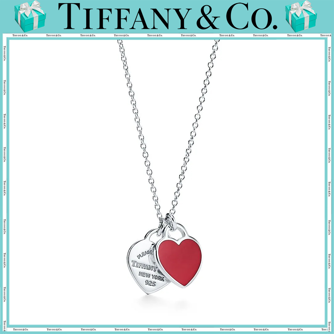 TIFFANY&Co. ティファニー レッド ダブル ハート タグ ペンダント レッド ダブル ハート タグ ペンダント TIFFANY&Co (ティファニー