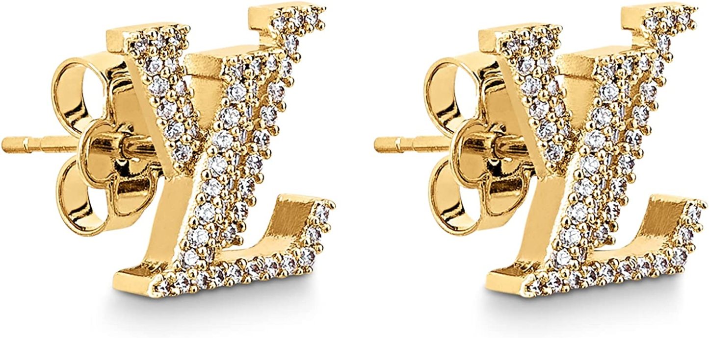 【国内発送/直営店】M00609 ブックル ドレイユ・LVアイコニック ストラス ピアス Gold (ゴールド)