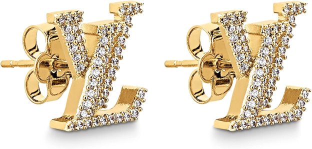 【国内発送/直営店】M00609 ブックル ドレイユ・LVアイコニック ストラス ピアス Gold (ゴールド)