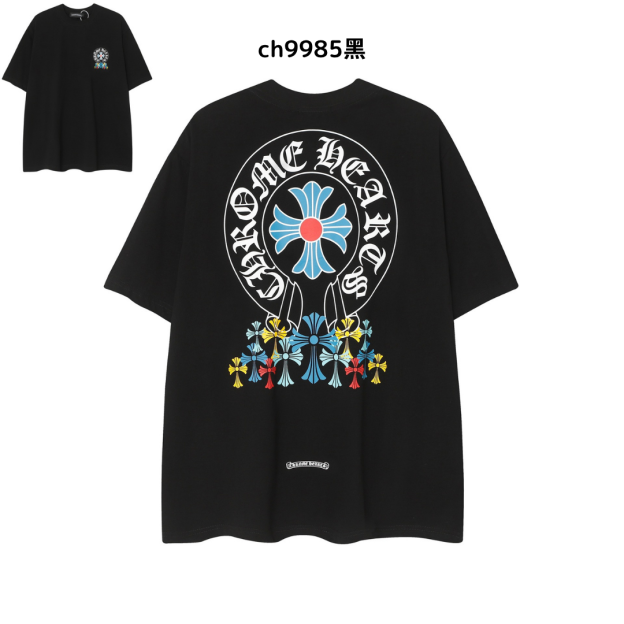 【2025新登場】クロムハーツChrome Hearts プリント刺繍Tシャツ特集 夏服 人気 男女兼用　綿100%  ch2230