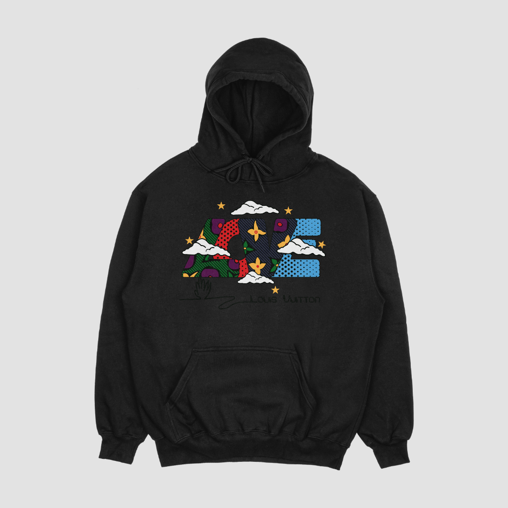 LOUIS VUITTON 連名印紙のパーカー