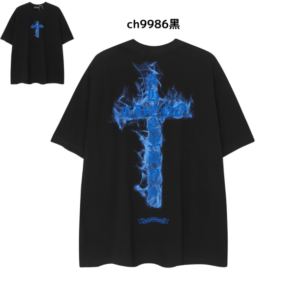 【2025新登場】クロムハーツChrome Hearts プリント刺繍Tシャツ特集 夏服 人気 男女兼用　綿100%  ch2230
