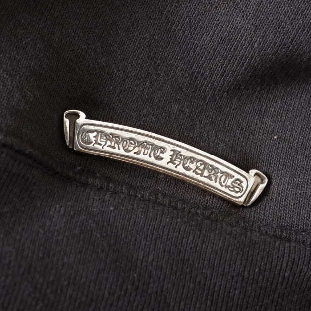 クロムハーツ Y NOT パーカー コットン  ブラック クロスパッチ