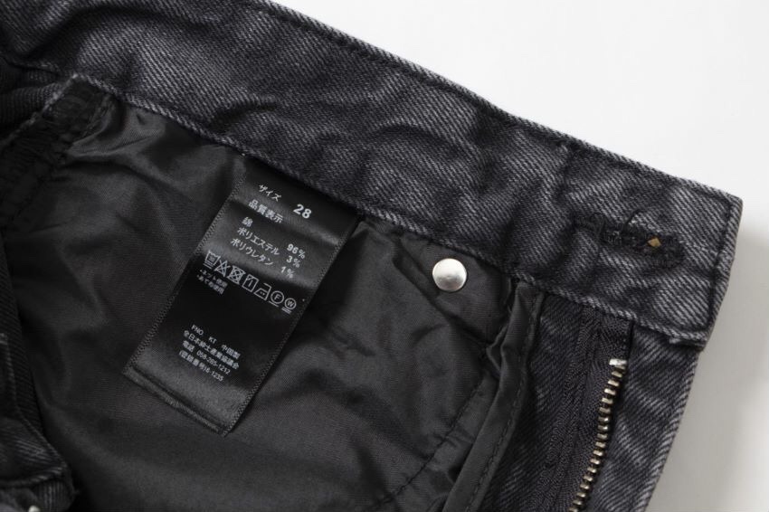 Balenciaga 水洗いフィットストレートカジュアルジーンズ水洗いブラック28.30.32.34.36