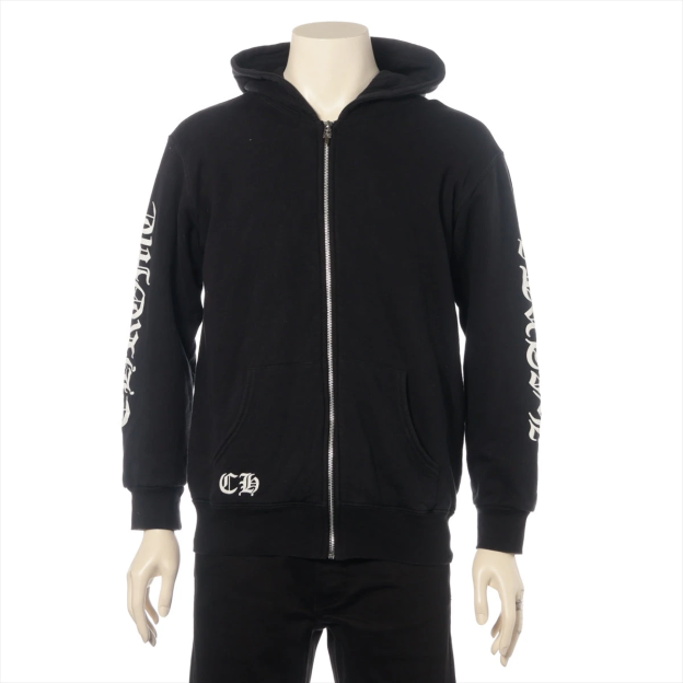 クロムハーツ ホースシュー パーカー コットン  ブラック