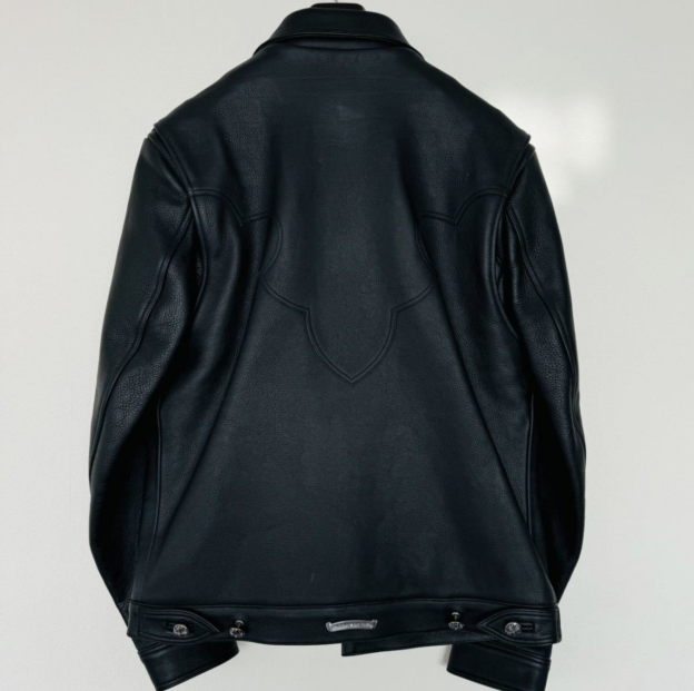 クロムハーツ（Chrome Hearts） CLASSIC JEAN LTHR レザークラシックジーン 現行型レザージャケット(ブラック×シルバー)【519052】