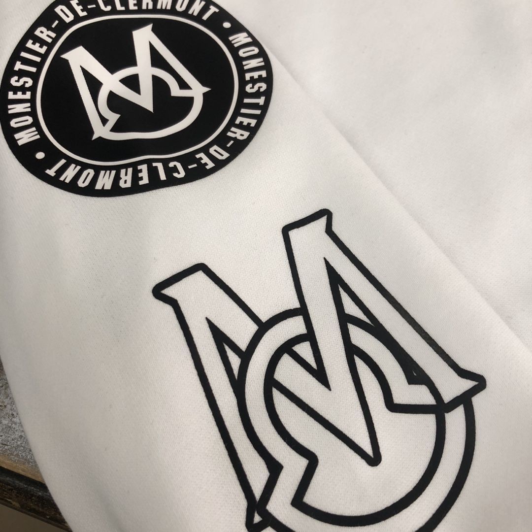 MONCLER モンクレール パーカー トレーナー 長袖 ブランド 丸襟 カジュアル 綿  メンズ ホワイト　ブラック