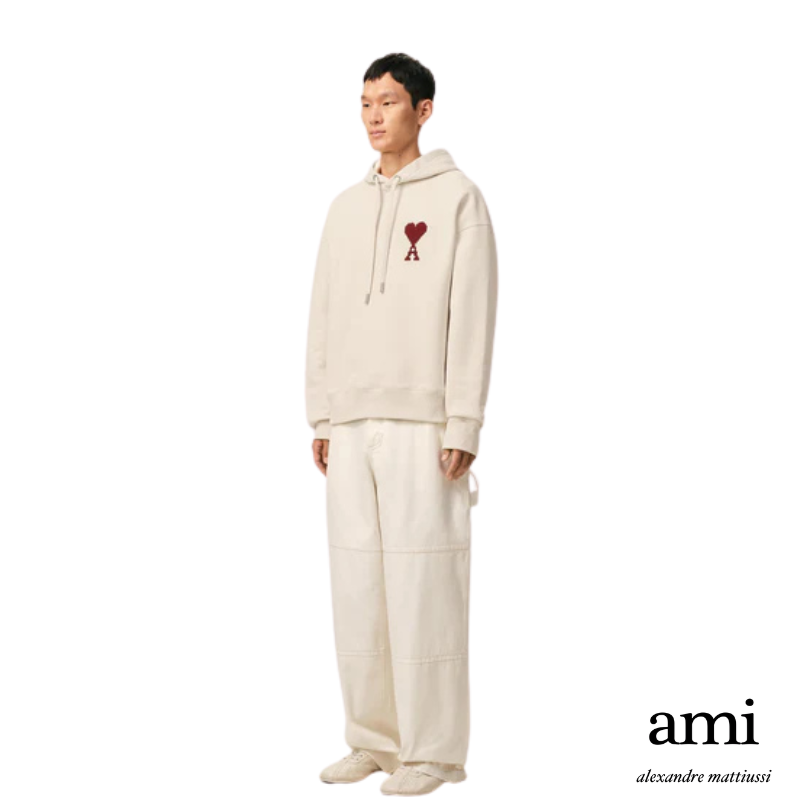 Ami paris  ホワイト コットン Ami De Coeur パーカー