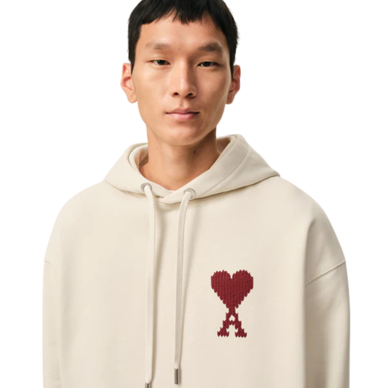 Ami paris  ホワイト コットン Ami De Coeur パーカー