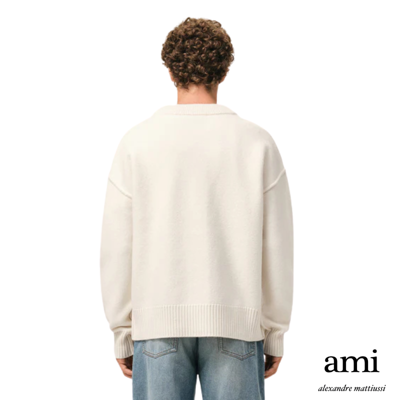 Ami paris  ホワイト ウール Ami De Coeur カーディガン