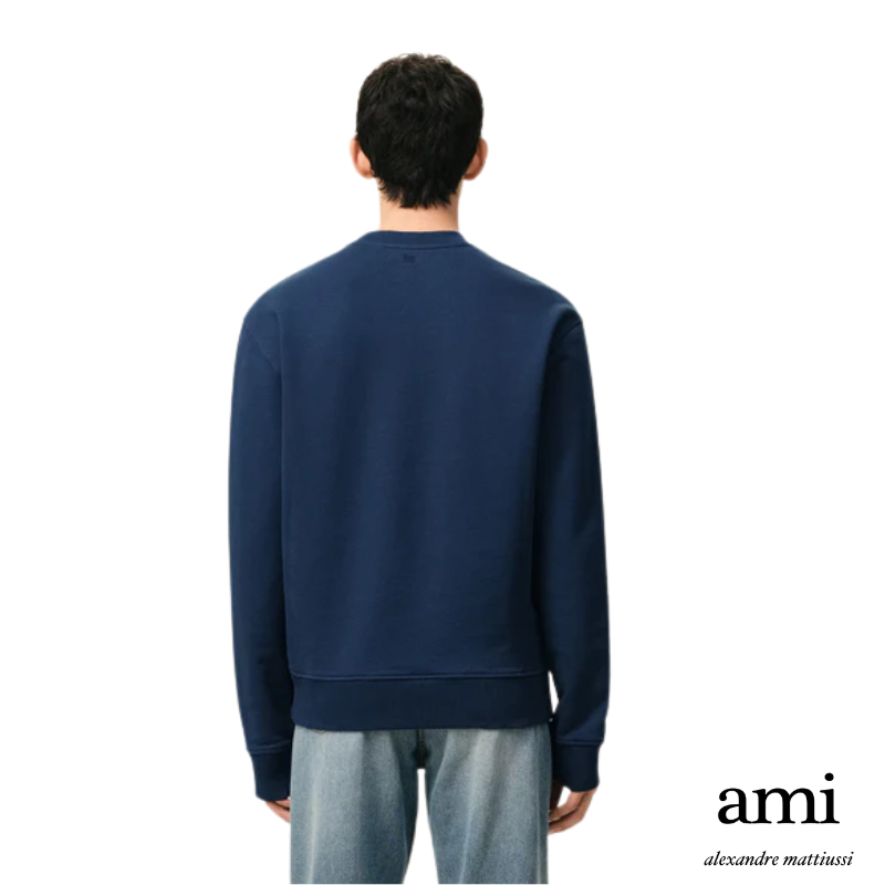 Ami paris ブルー コットン Ami De Coeur スウェットシャツ
