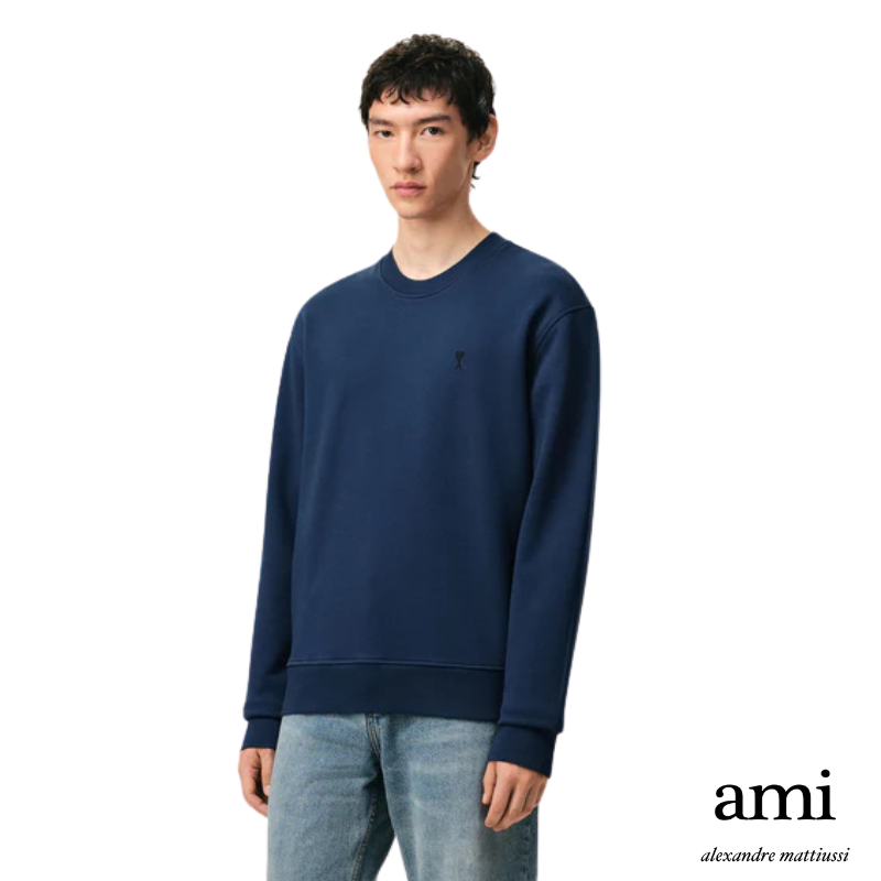 Ami paris ブルー コットン Ami De Coeur スウェットシャツ