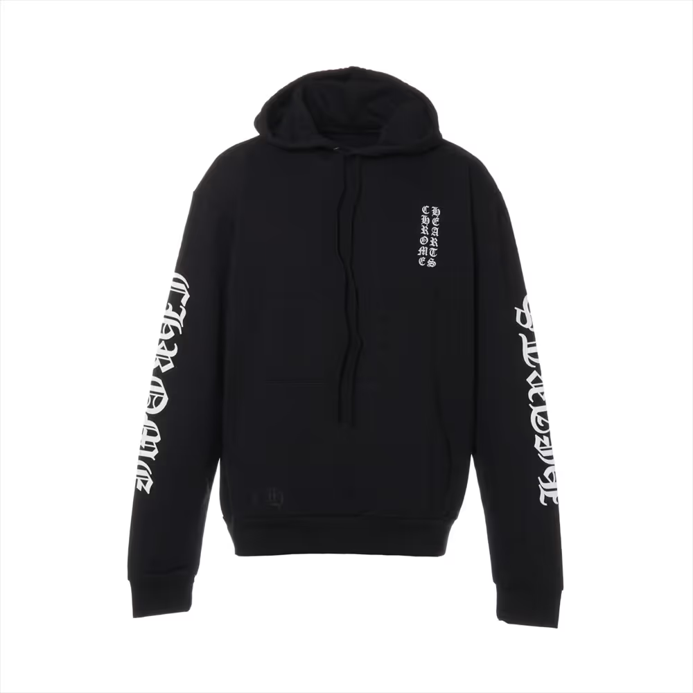 クロムハーツ パーカー コットン ブラック ホースシュー CHプラス総柄