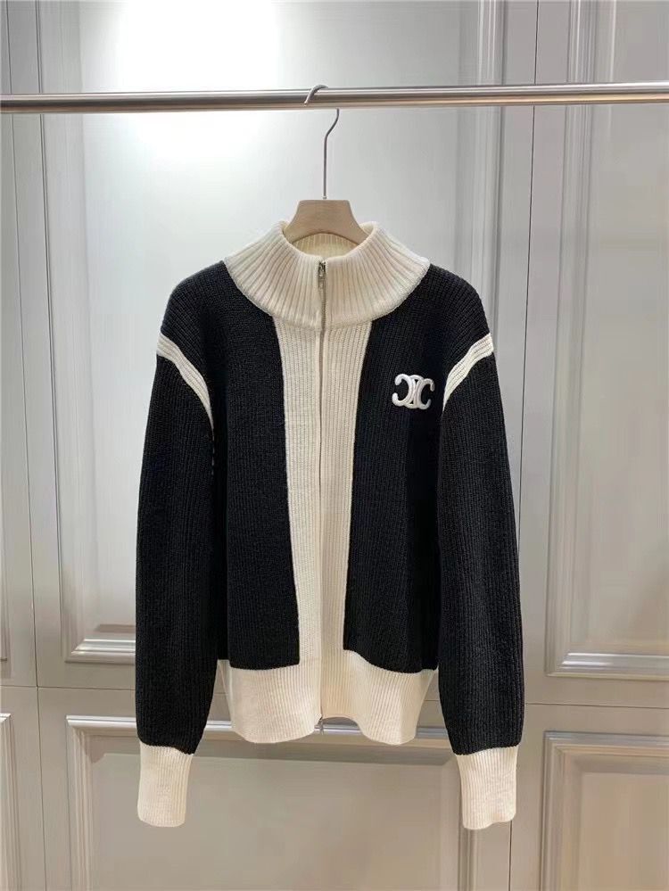 LOEWE高品質刺繍ニットカーディガンセーター