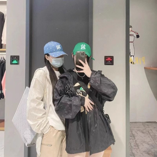 MLB 春と秋の新しい老花満印連帽スポーツ  トレンチコート