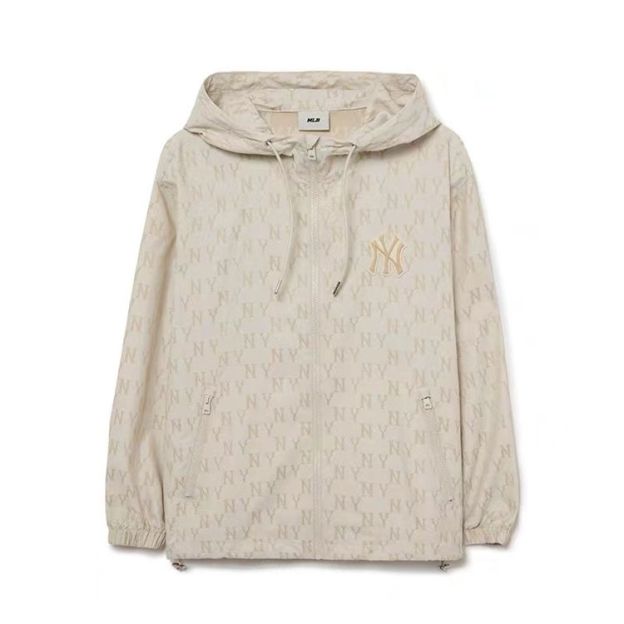 MLB 春と秋の新しい老花満印連帽スポーツ  トレンチコート