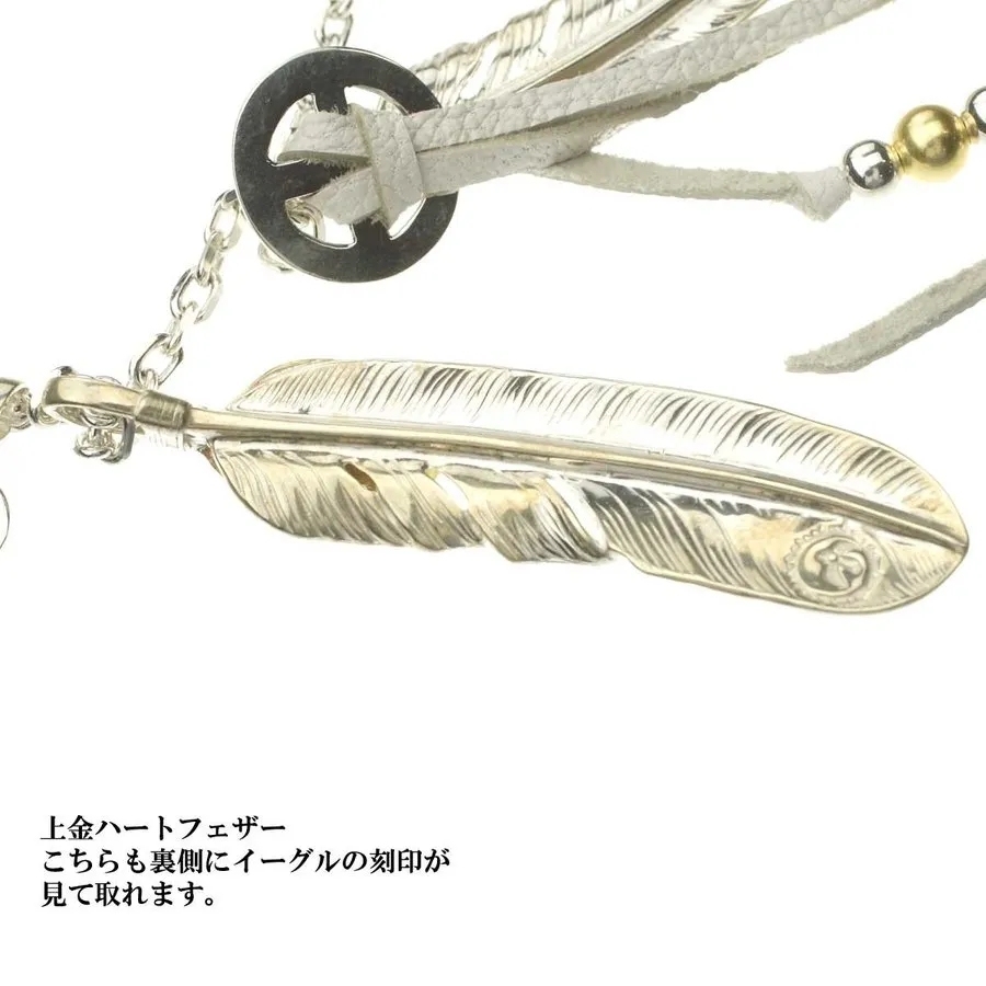 【国内発送/直営店】再再入荷！メンズ ネックレス ペンダント ゴローズタイプ 復刻 レプリカ 木村拓哉神さんセットモチーフシルバーフェザーネックレス 特大先金フェザー
