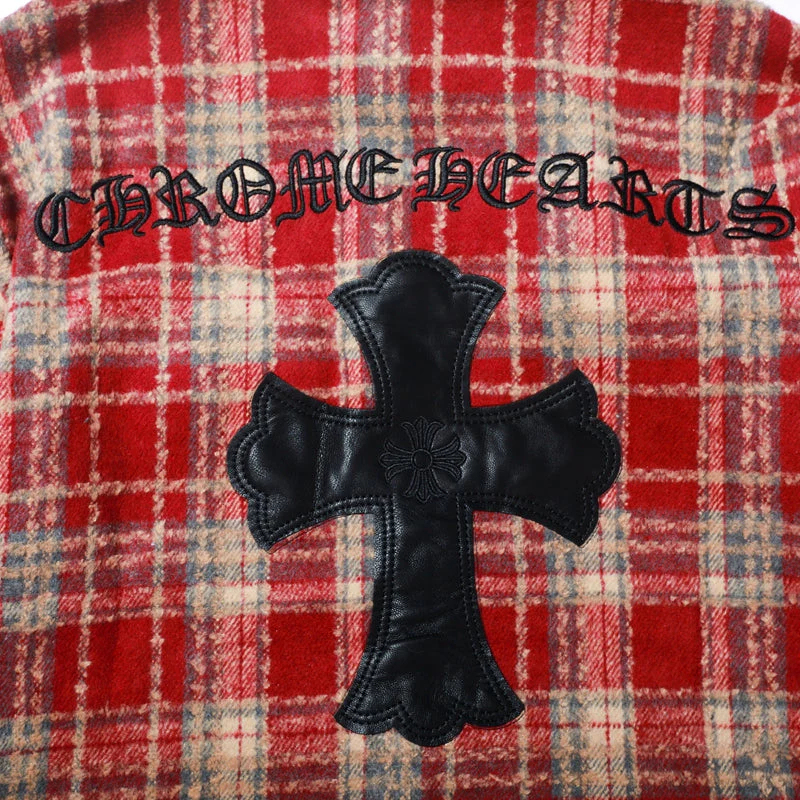 【Chrome Hearts】クロムハーツ ホースシュークロス 刺繍ジャケット - ブラック ストリートスタイル