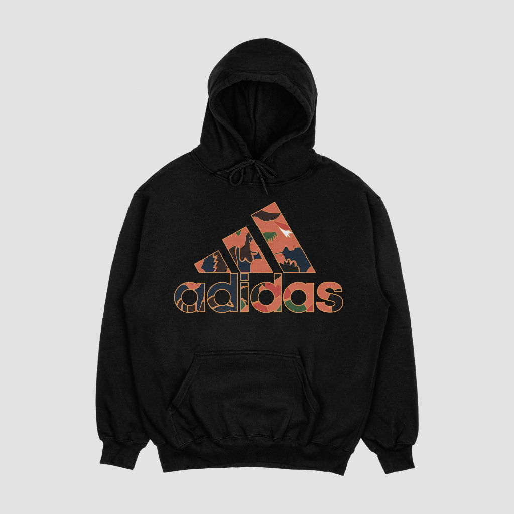 ADIDAS スポーツカジュアルゆったりハットパーカープルオーバー