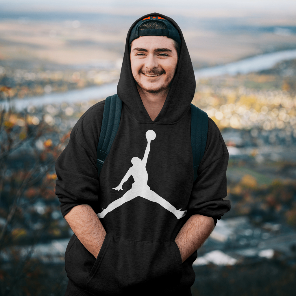 AIRJORDAN 男女兼用プリントラウンドネックジャージ