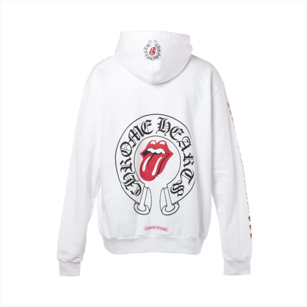 クロムハーツ パーカー コットン  ホワイト ローリングストーンズ