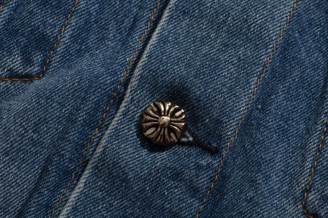 【Chrome Hearts】クロムハーツ リーバイス 70506 クロスパッチ フローラルボタン デニムジャケット メンズ