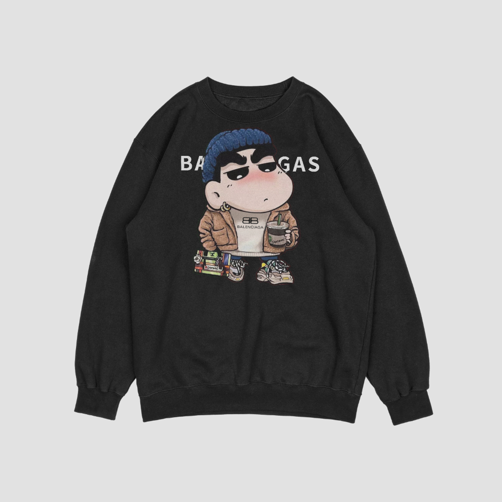 Balenciaga クラシックなレタープリントスウェット クル