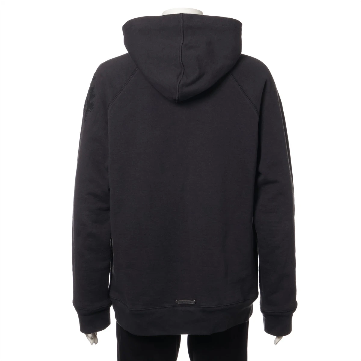 クロムハーツ Y NOT パーカー コットン  ブラック クロスパッチ