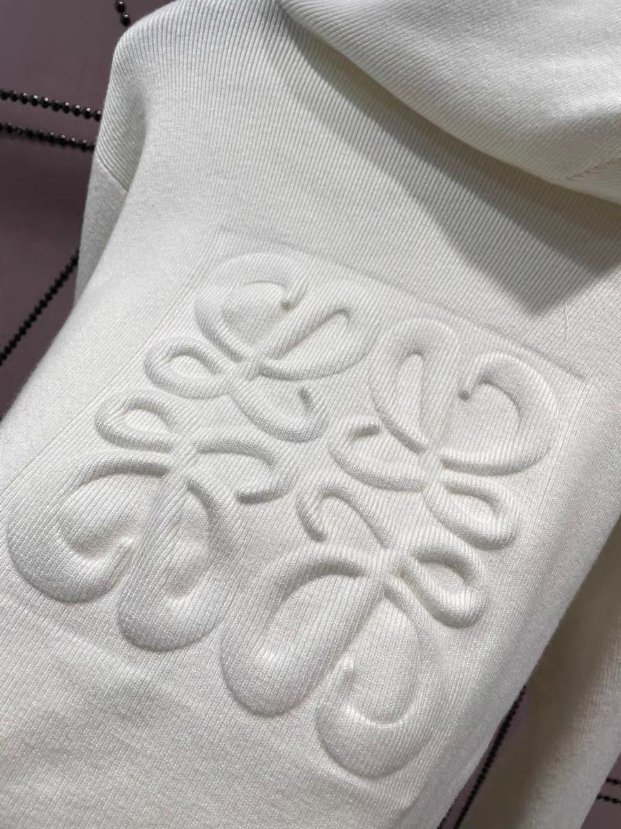 LOEWE 春と秋の新しい老花満印連帽スポーツ  トレンチコート セーター