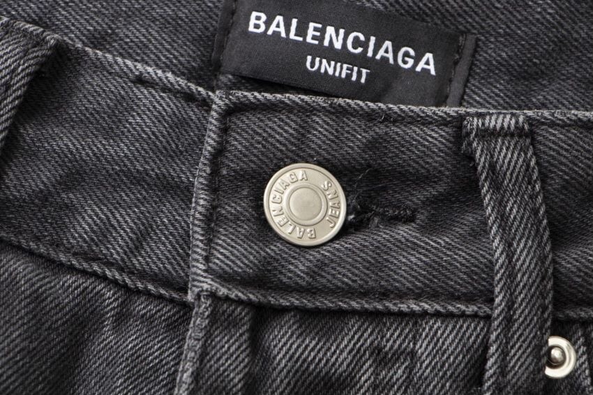 Balenciaga 水洗いフィットストレートカジュアルジーンズ水洗いブラック28.30.32.34.36