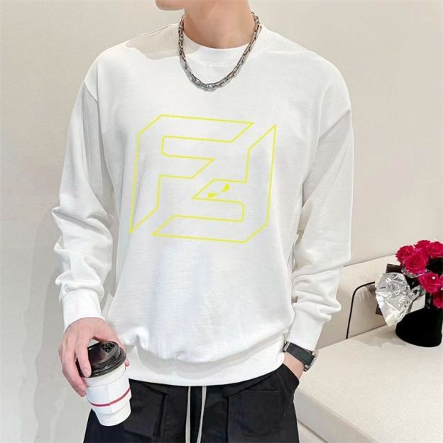 FENDI  パーカー フェンディ プレントおしゃれ カジュアル 丸首 通勤 通学 メンズ