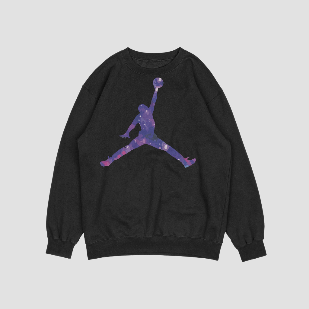 AIRJORDAN 男女兼用プリントラウンドネックジャージ