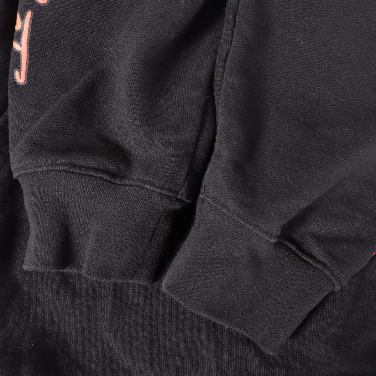 クロムハーツ パーカー コットン ブラック MATTY BOY STAY FAST RACE TEAMフーディ