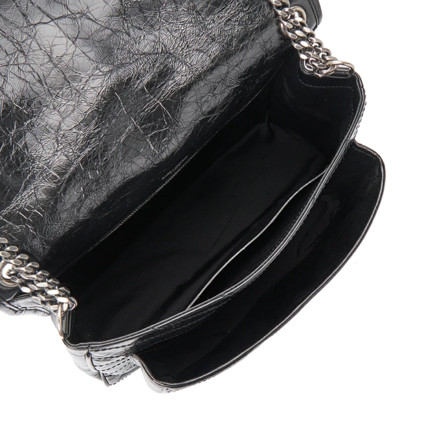Niki Baby キルティング グロスレザー ミニショルダーバッグ