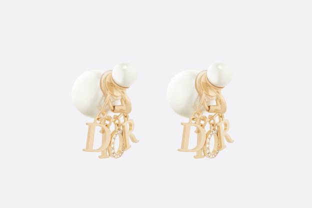 【国内発送/直営店】DIOR TRIBALES ピアス メタル・レジンパール・クリスタル