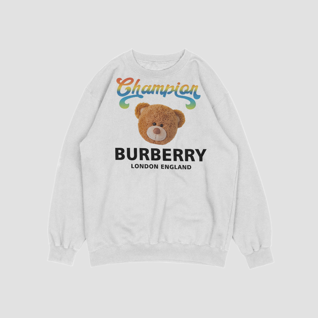 Burberry小熊アルファベットのキャラクタープリントのスウェット クル