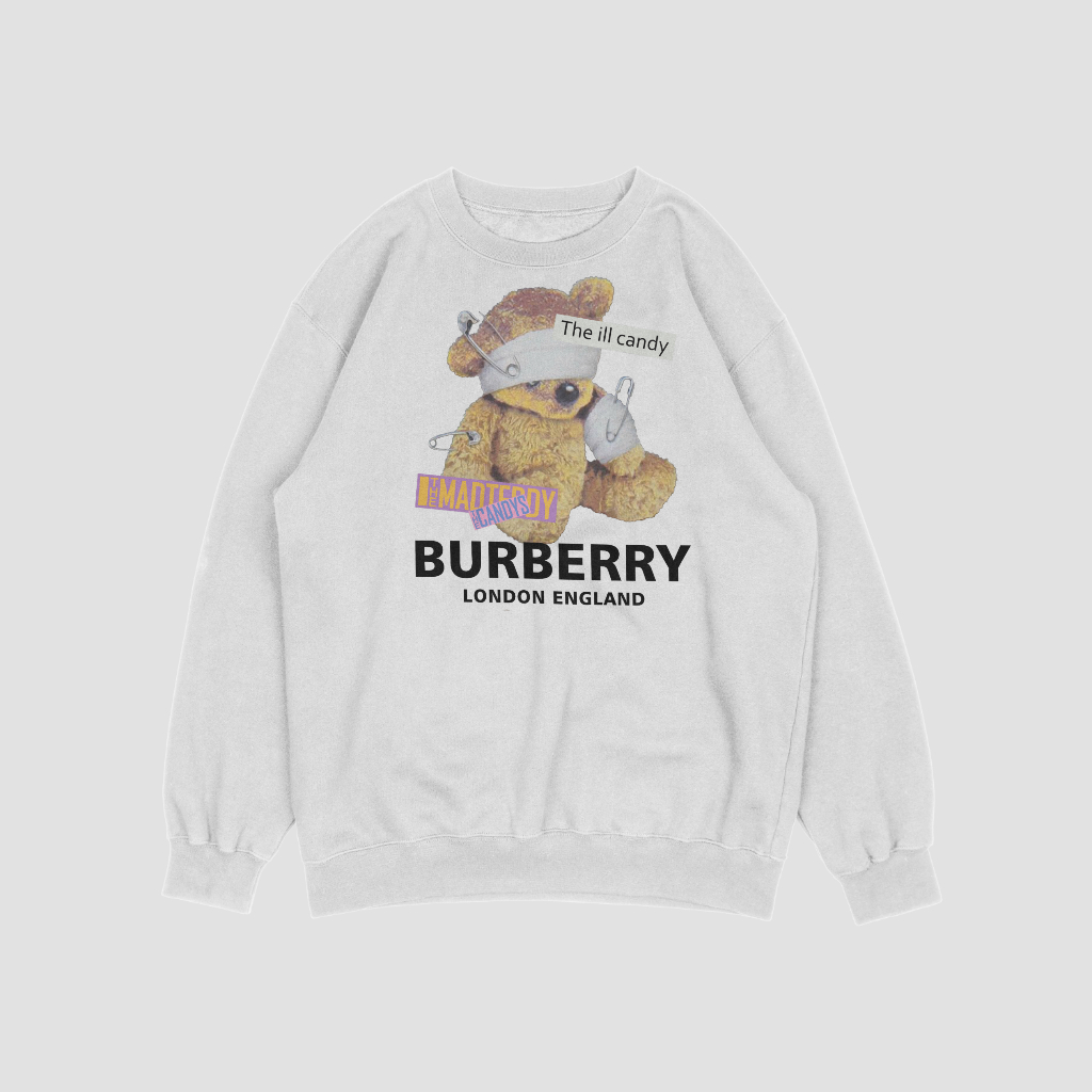 Burberry小熊アルファベットのキャラクタープリントのスウェット クル
