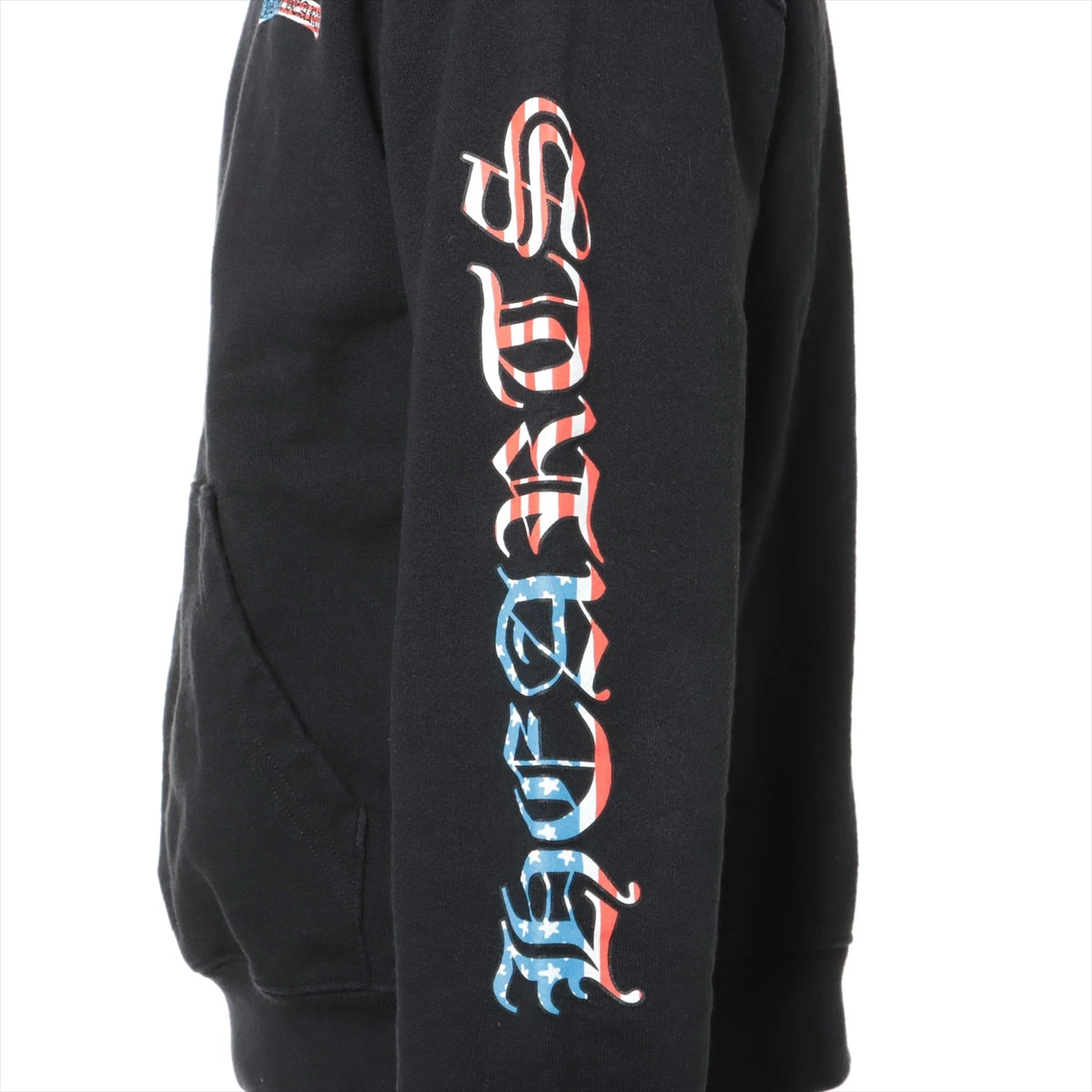 クロムハーツ マッティボーイ パーカー コットン ブラック 星条旗プリント