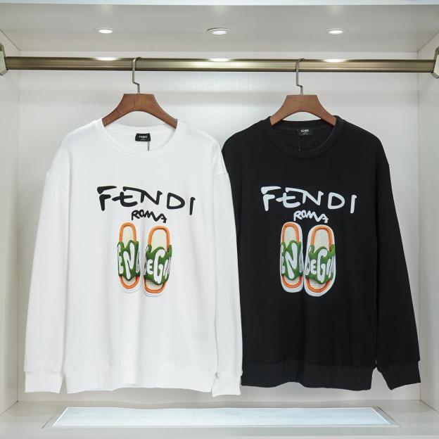 FENDI  パーカー フェンディ プリントおしゃれ 丸首 通勤 通学 男女兼用