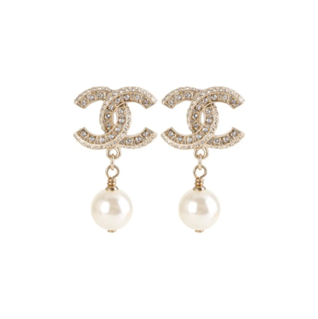 【国内発送/直営店】ゴールドパールピアス 2*3.4cm