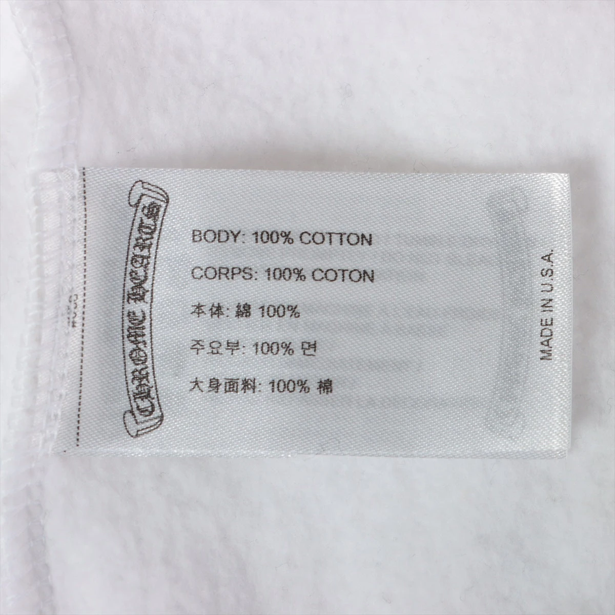 クロムハーツ パーカー コットン  ホワイト ローリングストーンズ