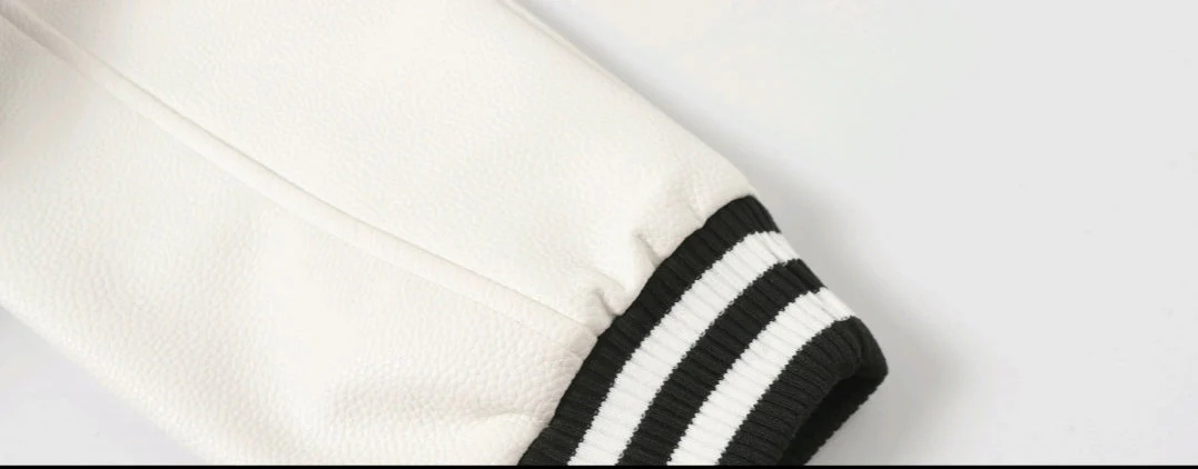 【Chrome Hearts】クロムハーツ ブラック×ホワイト ストリートスタイル ベースボールジャケット