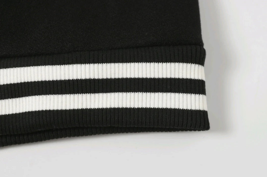 【Chrome Hearts】クロムハーツ ブラック×ホワイト ストリートスタイル ベースボールジャケット